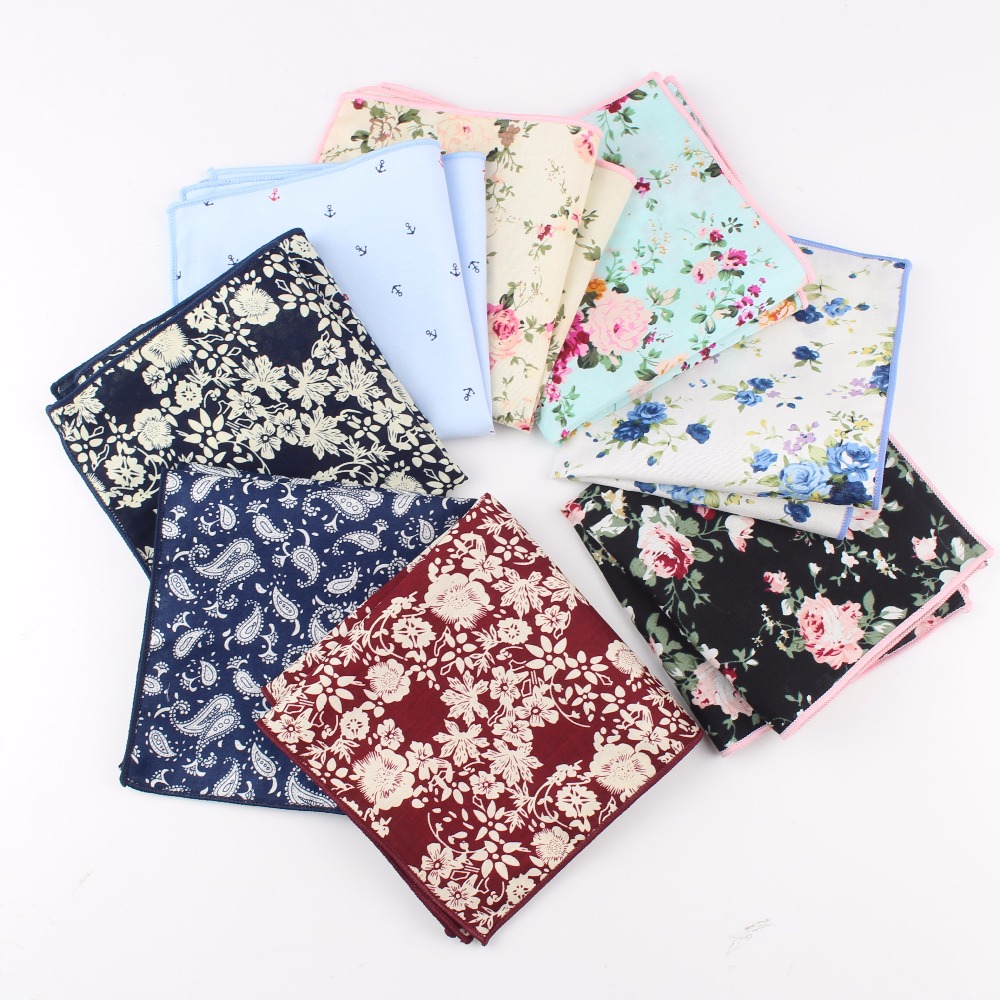 Handkerchief Cotton Men - Họa Tiết Paisley Cotton Khăn Tay