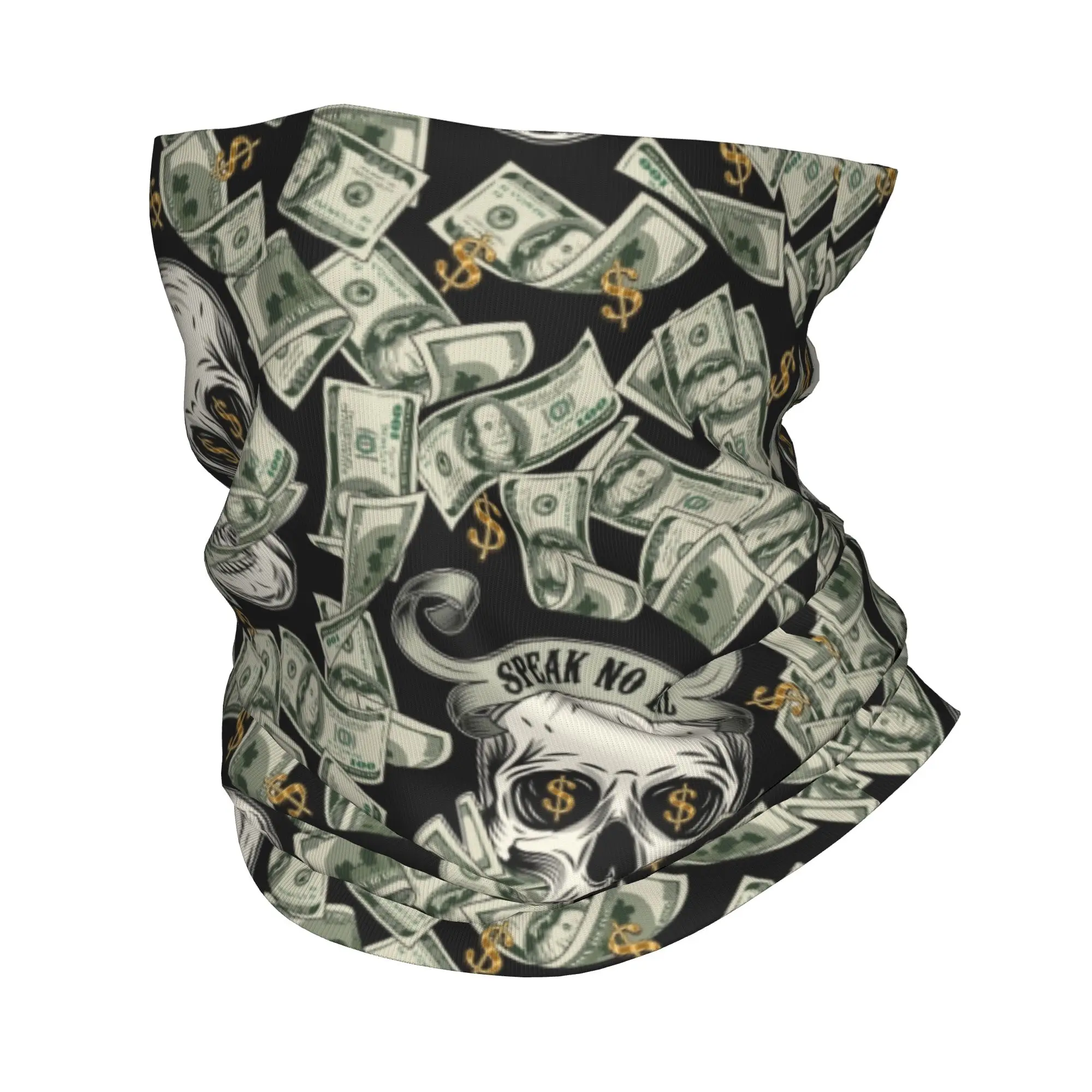 Neck Warmer Tube - New Dollar Skull Pattern Winter Headband