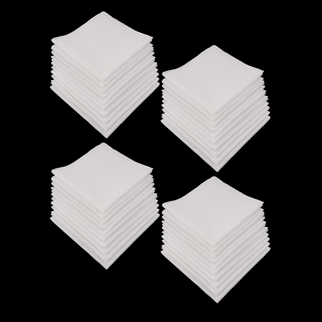 Handkerchief Cotton Men - 20/40 Chiếc Đồng Bằng Kiểm Tra