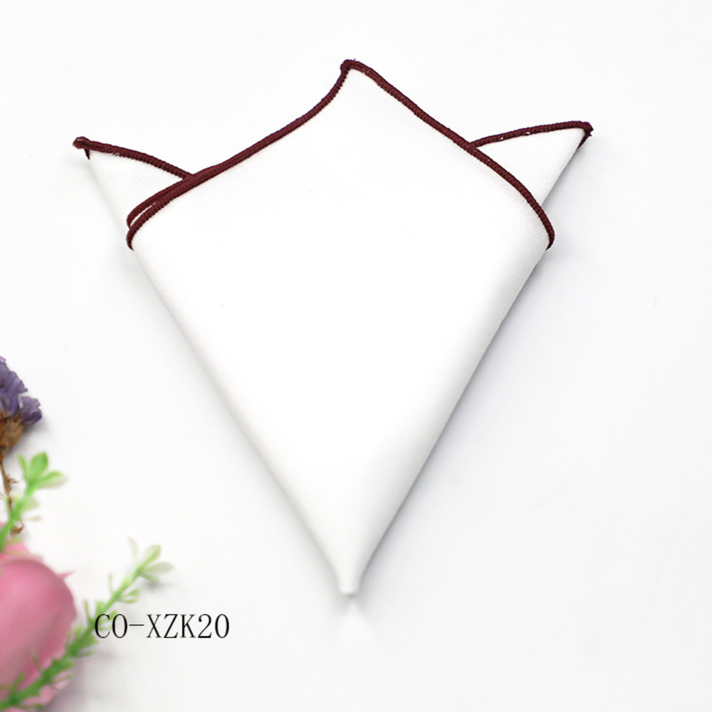 Solid Striped Brown Pocket Squ - đánh giá và giá Handkerchief Cotton Men