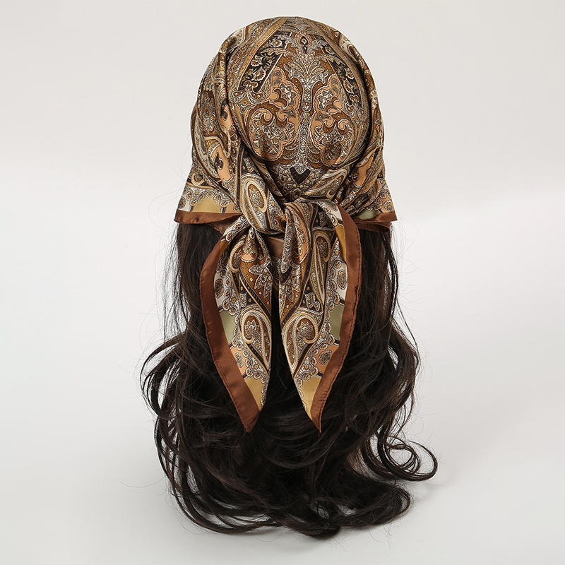 Bohemian Style Print Luxury Br - đánh giá và giá Silk Neck Scarf