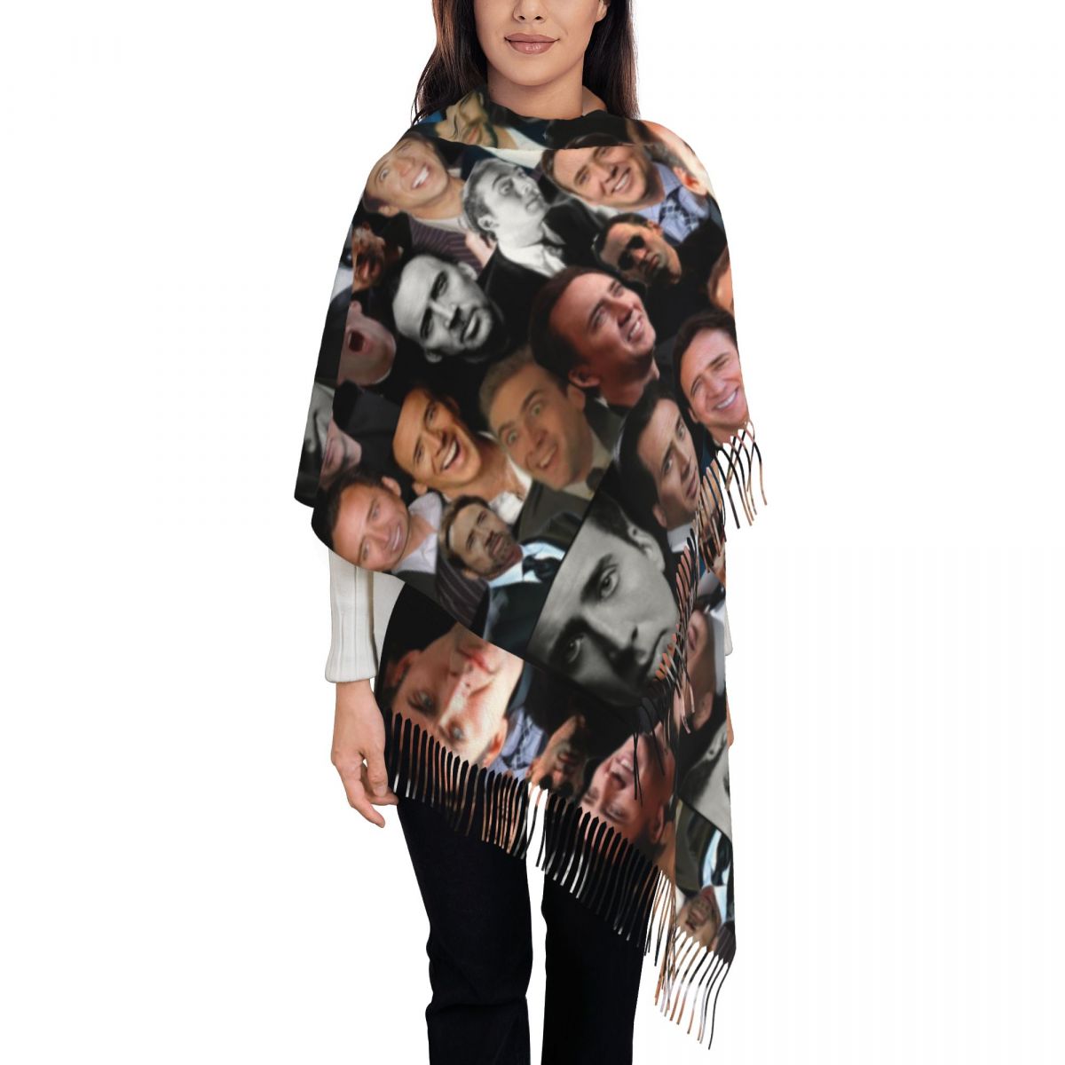 Nicolas Cage Colllage Shawl Wr - đánh giá và giá Pashmina Wrap Large