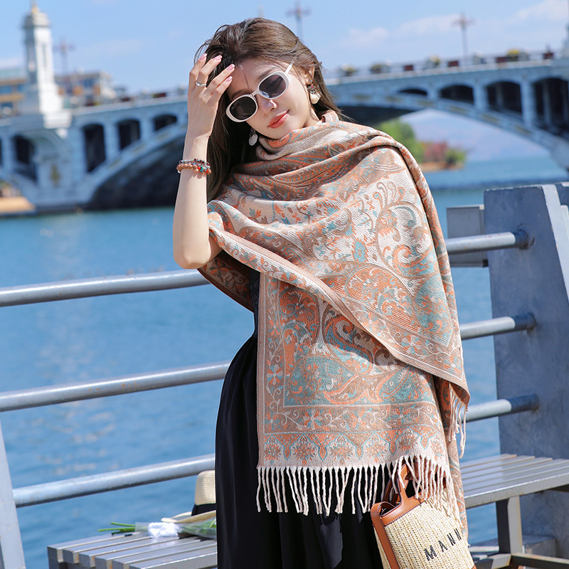 New Bohemia Style Women Double - đánh giá và giá Pashmina Wrap Large