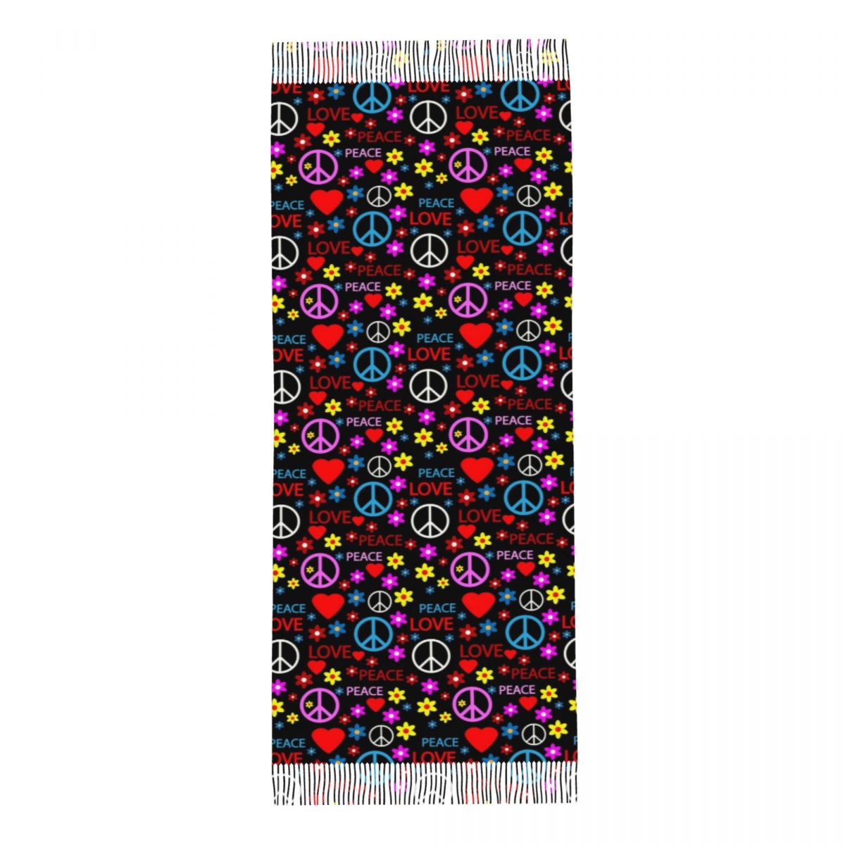 Peace Foral Love Pattern Scarf - đánh giá và giá Pashmina Wrap Large