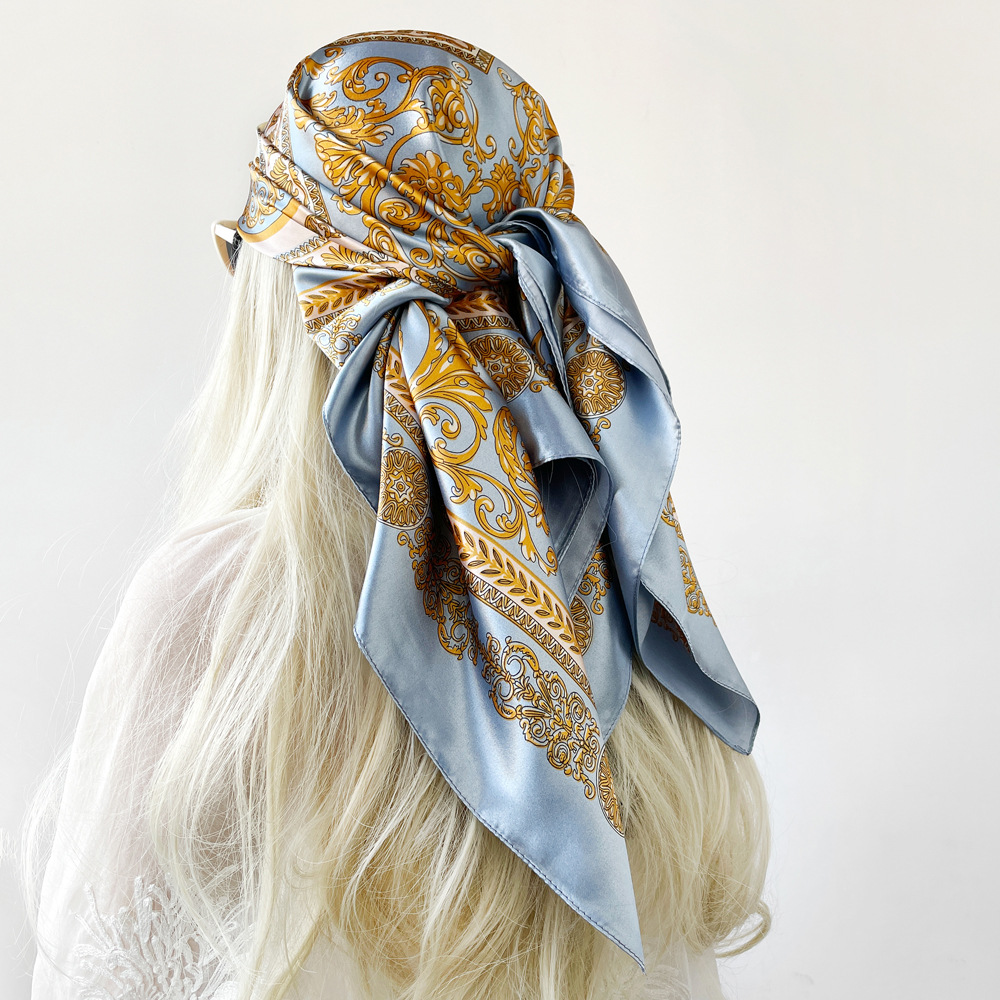 Silk Shawl Satin Square Scarf  - đánh giá và giá Silk Neck Scarf