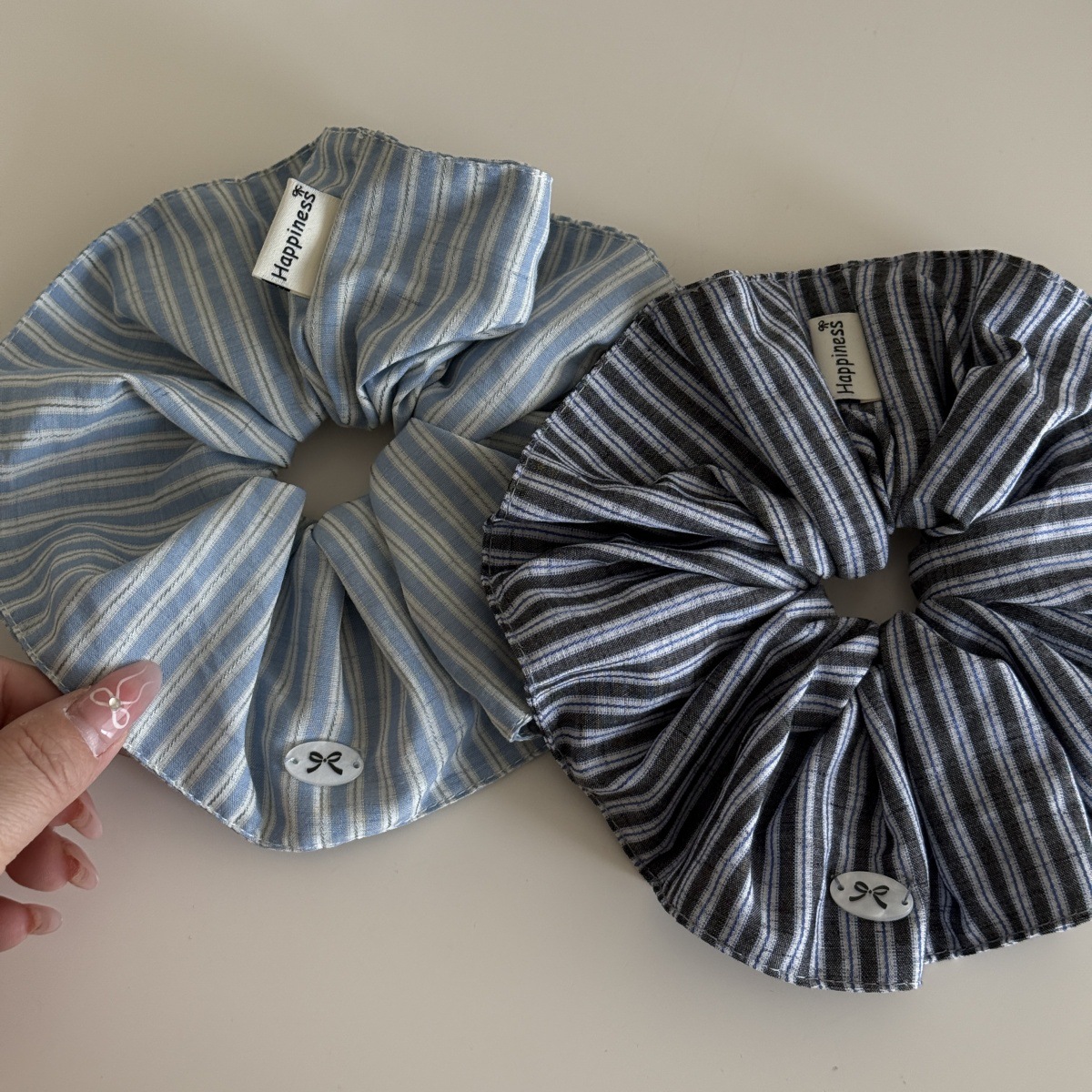 Blue Solid Color Silk Hair Ban - đánh giá và giá Silk Tie Striped