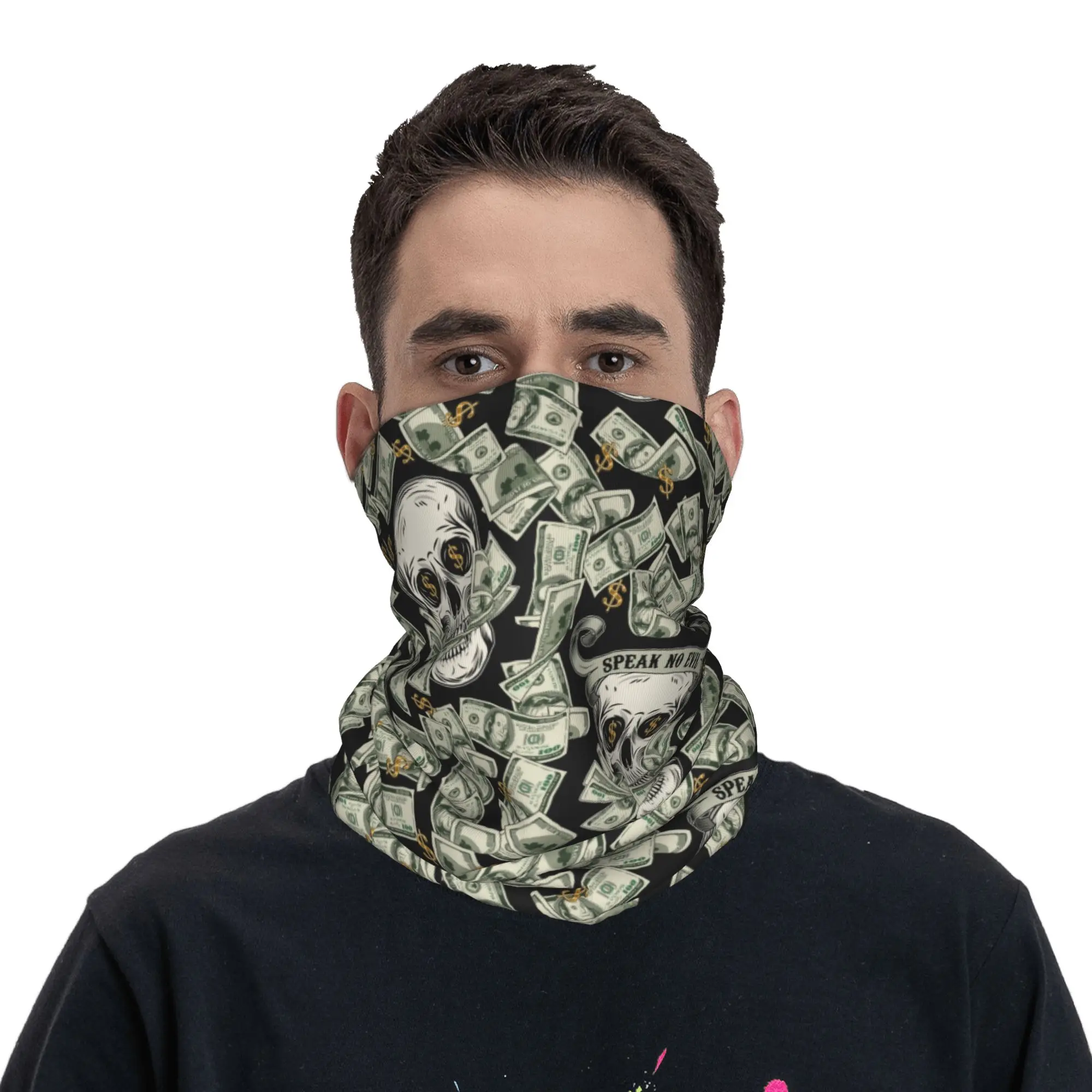 New Dollar Skull Pattern Winte - đánh giá và giá Neck Warmer Tube