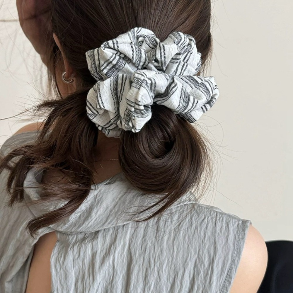 2025 Korea Fashion Stripe Hair - đánh giá và giá Silk Tie Striped