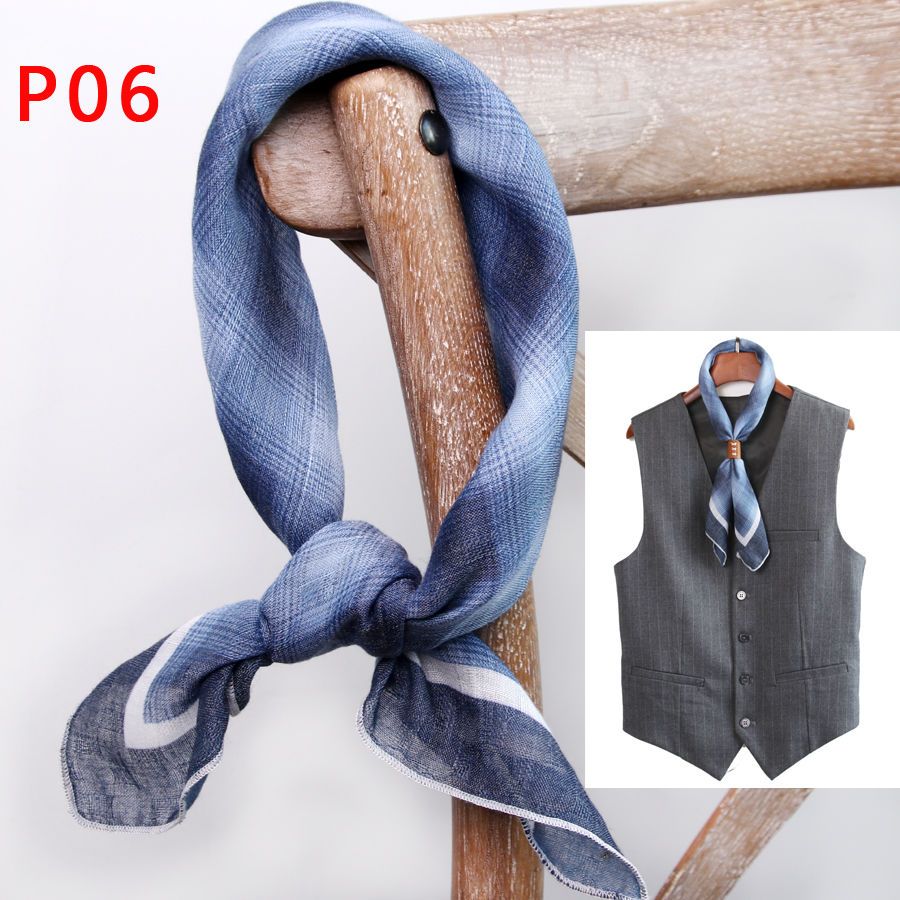 Men's Square Scarf with Button - đánh giá và giá Ascot Neck Scarf