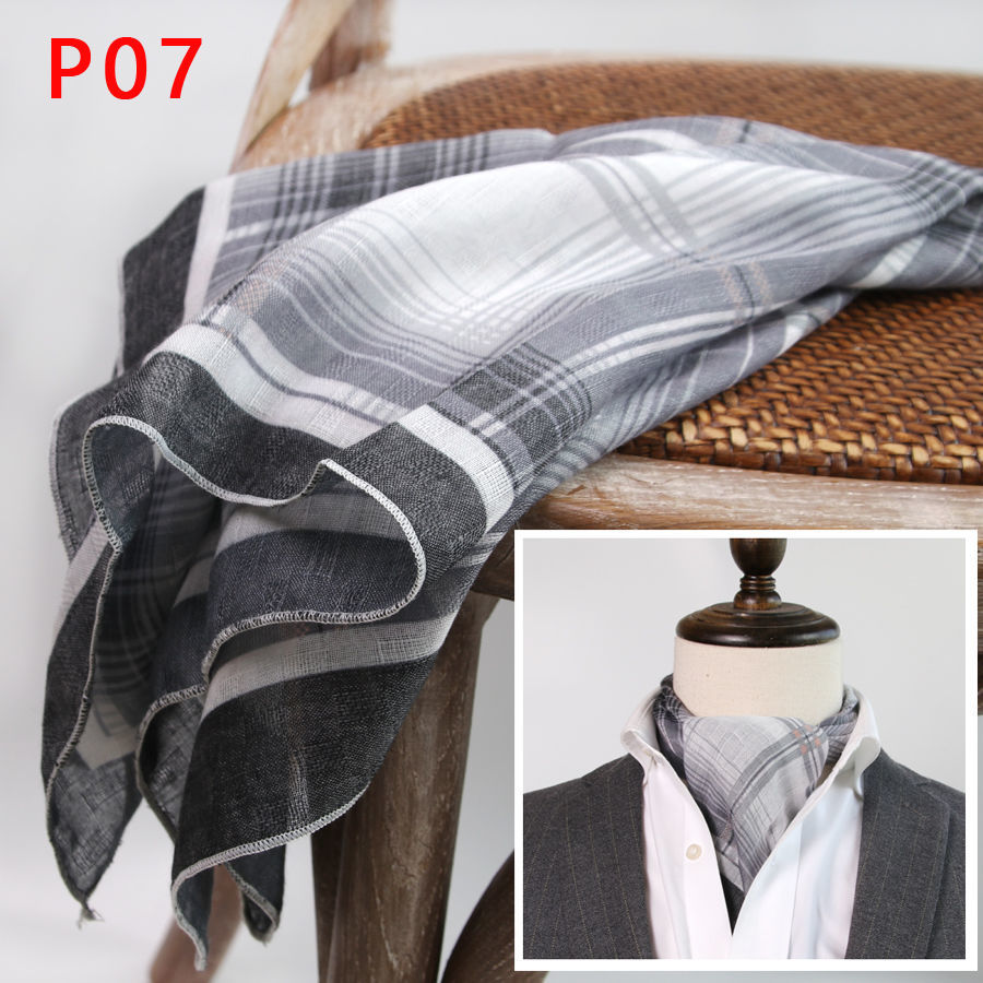 Men's Square Scarf with Button - đánh giá và giá Ascot Neck Scarf