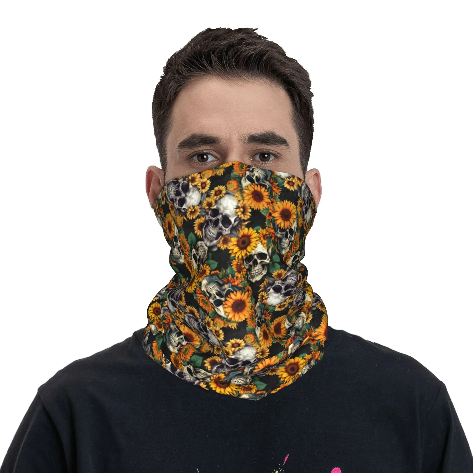 New Goth Sunflower SKull Banda - đánh giá và giá Neck Warmer Tube