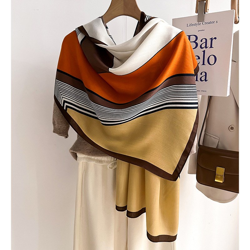 Luxury Brand Scarf  Wool Cotto - đánh giá và giá Pashmina Wrap Large