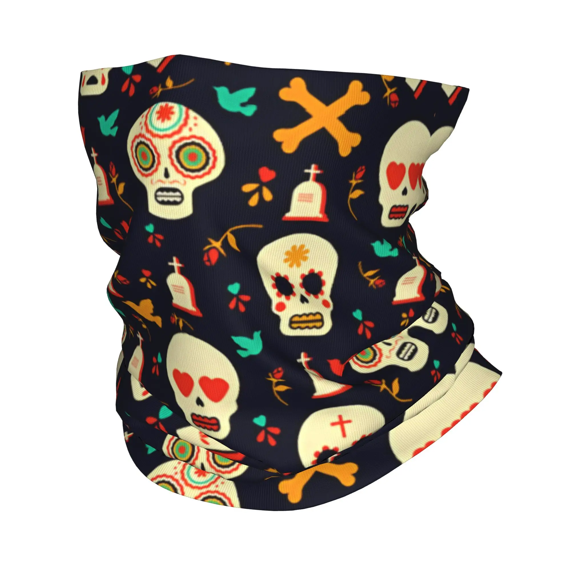 New Mexican Flower Sugar Skull - đánh giá và giá Neck Warmer Tube