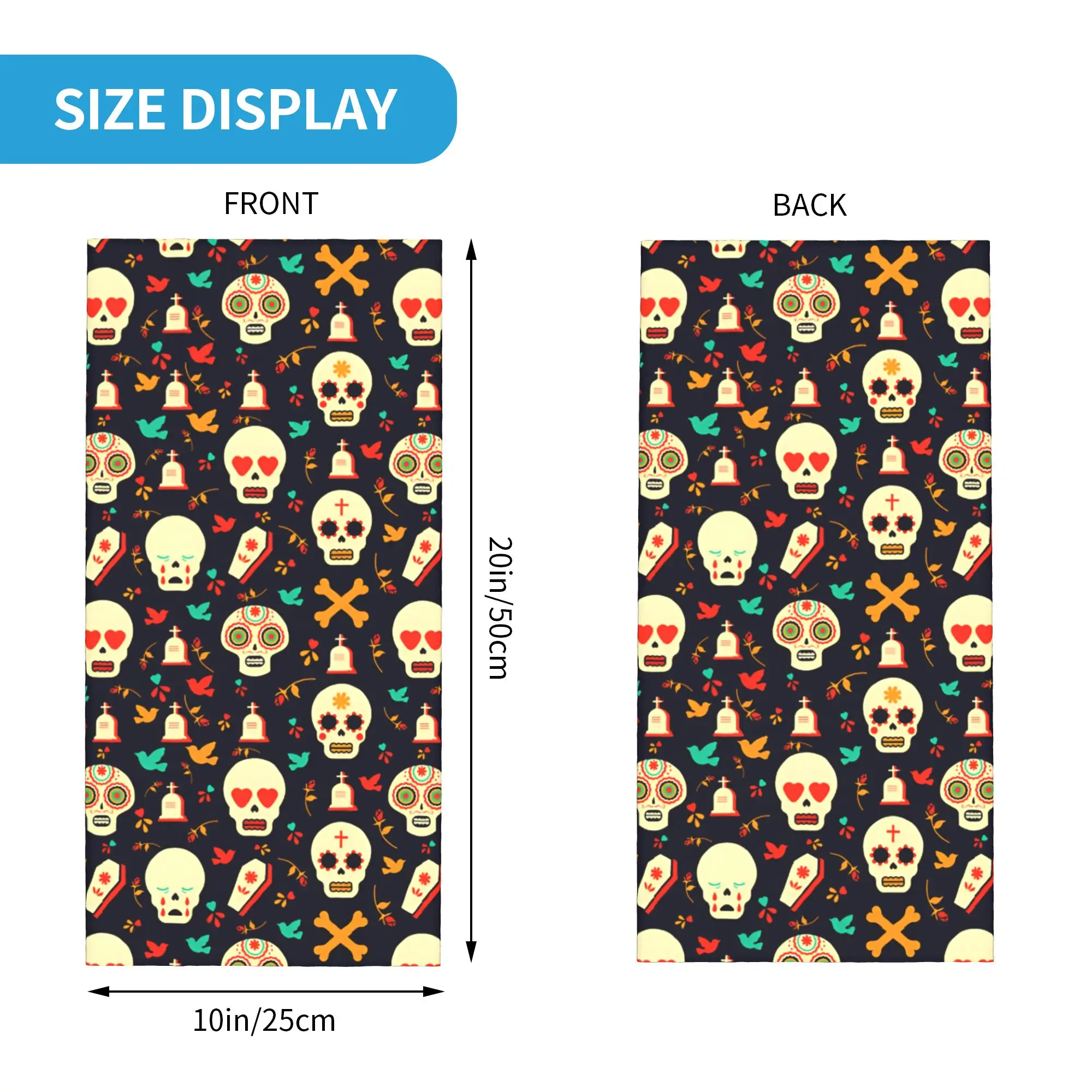 New Mexican Flower Sugar Skull - đánh giá và giá Neck Warmer Tube