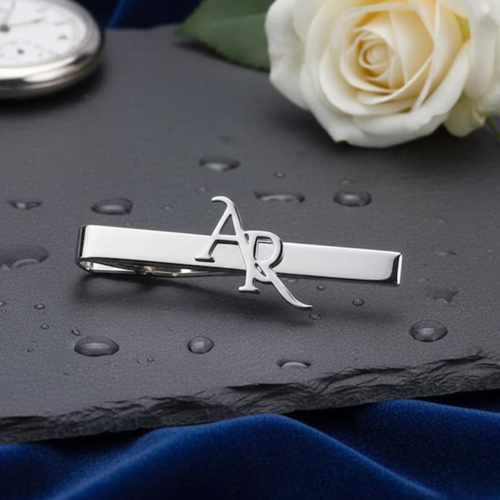 Customized Initial Stainless S - đánh giá và giá Tie Clip Silver