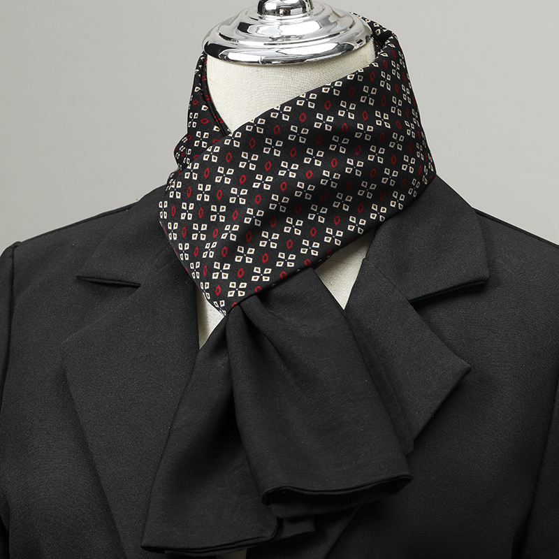 Men's Scarf Imitation Silk Nec - đánh giá và giá Ascot Neck Scarf