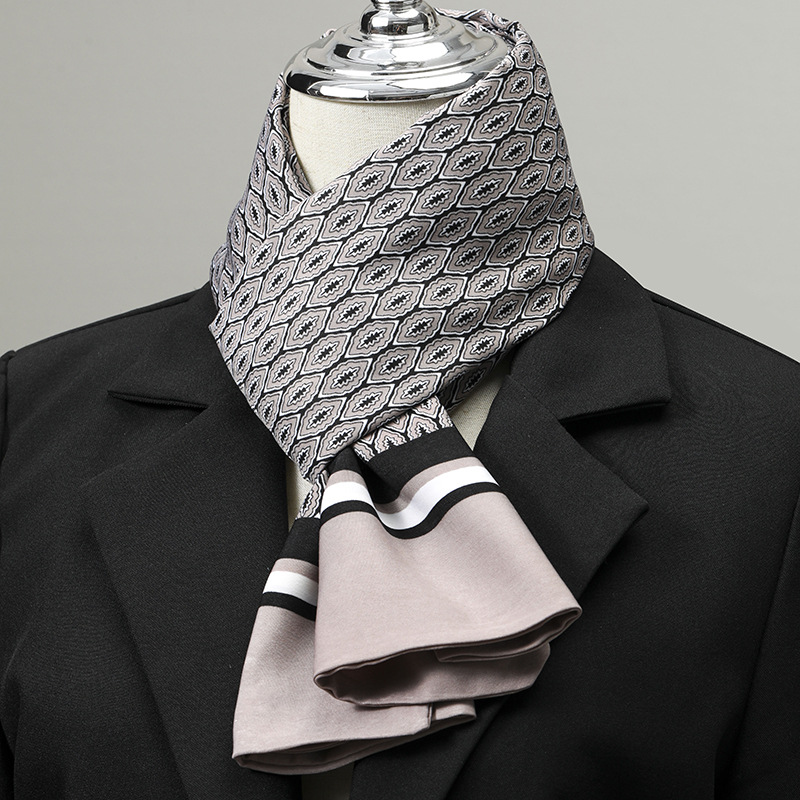 Men's Scarf Imitation Silk Nec - đánh giá và giá Ascot Neck Scarf