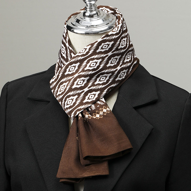 Men's Scarf Imitation Silk Nec - đánh giá và giá Ascot Neck Scarf