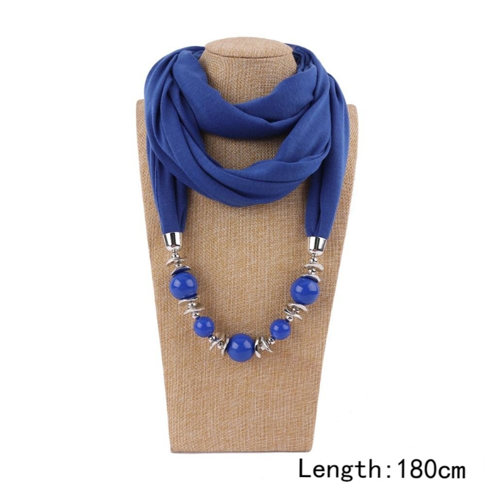 Chiffon Scarf Necklace Beaded  - đánh giá và giá Infinity Scarf Knit