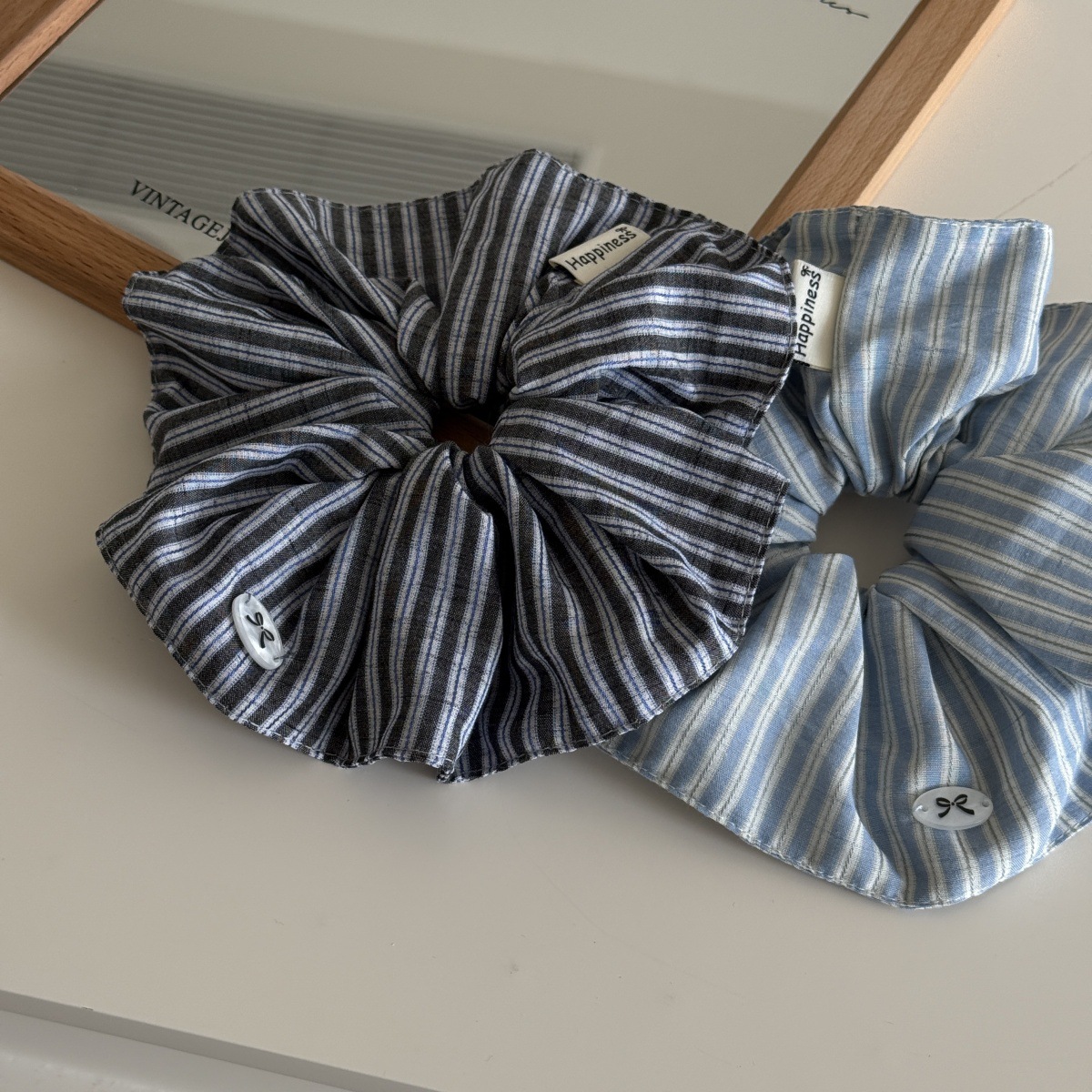 Korea Fashion Stripe Hair Rubb - đánh giá và giá Silk Tie Striped